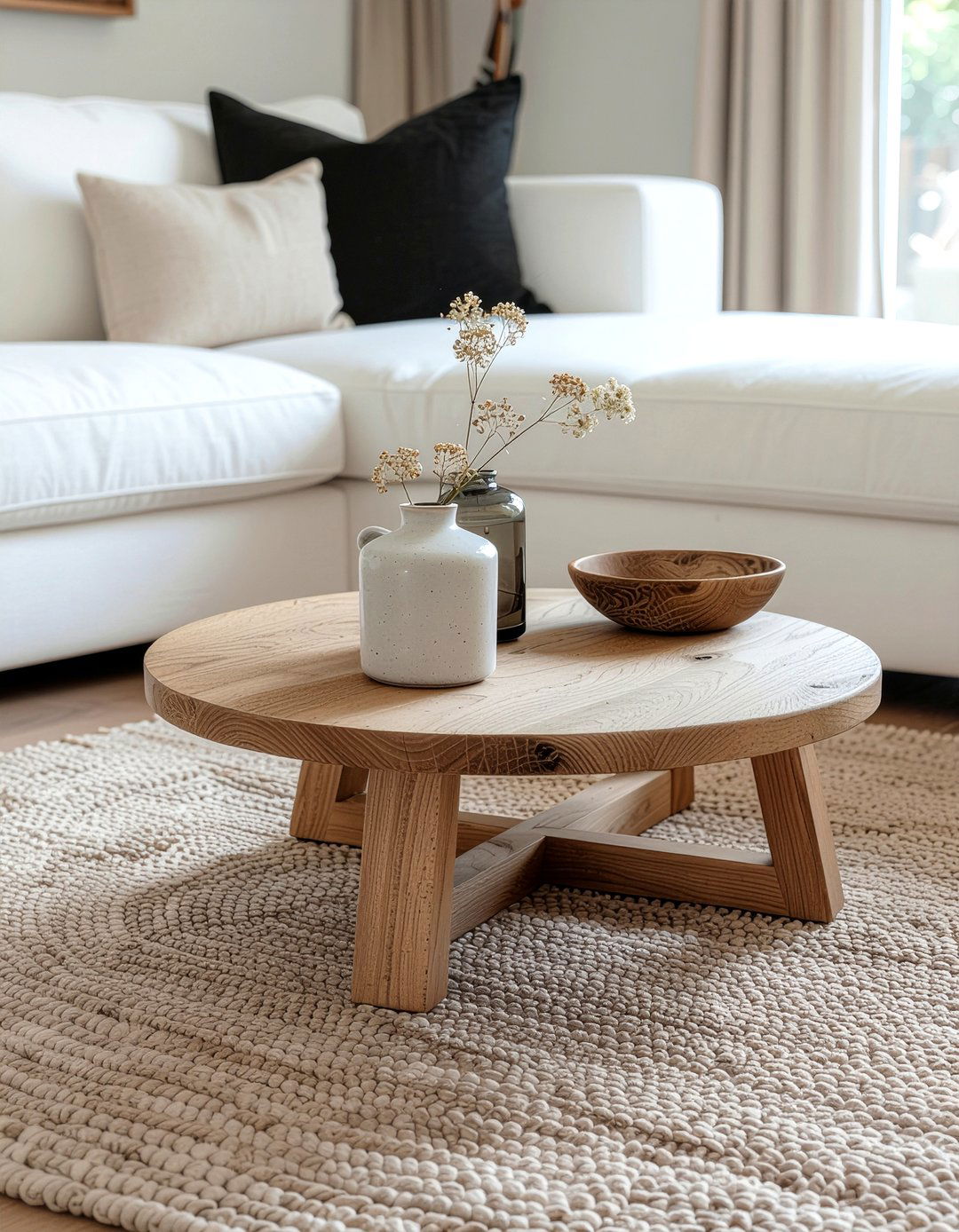 Round Wood Nesting Coffee Table - 30 living room nesting coffee tables