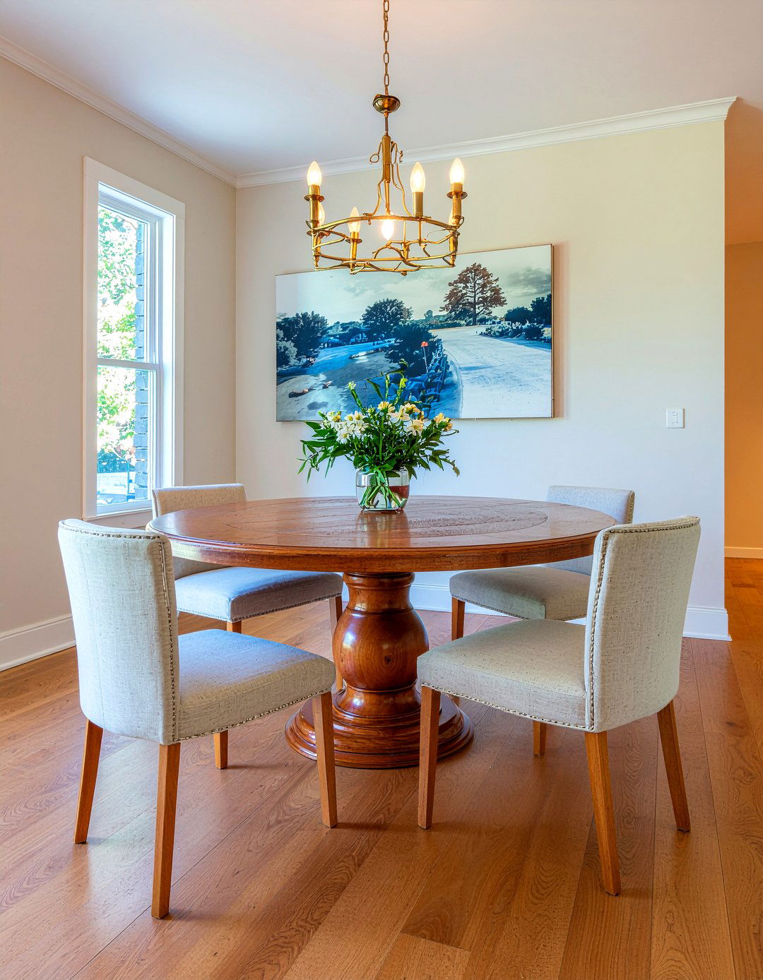 Round Wooden Dining Table - 30 California dining room ideas