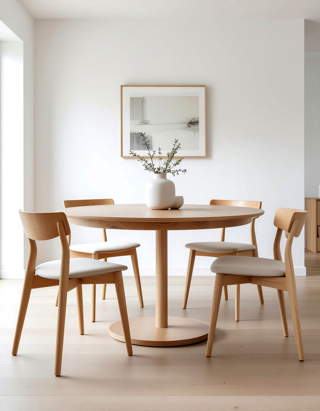 Round Wooden Dining Table - 30 Danish dining room ideas