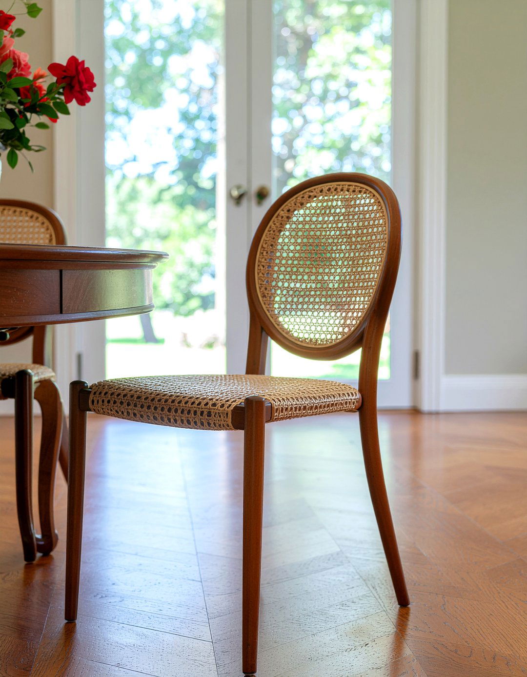 Round back cane chair - 30 cane dining chair ideas