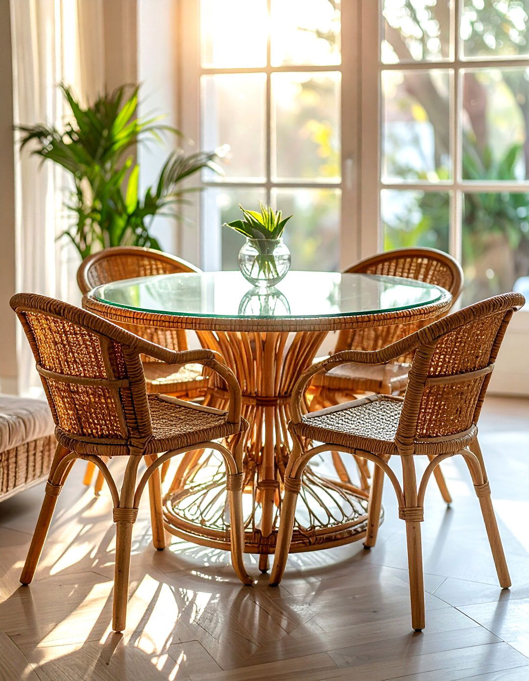 Round back wicker dining chairs - 30 wicker dining chair ideas
