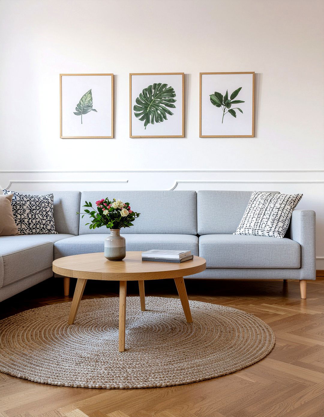 Round coffee table living room - 30 casual living room ideas