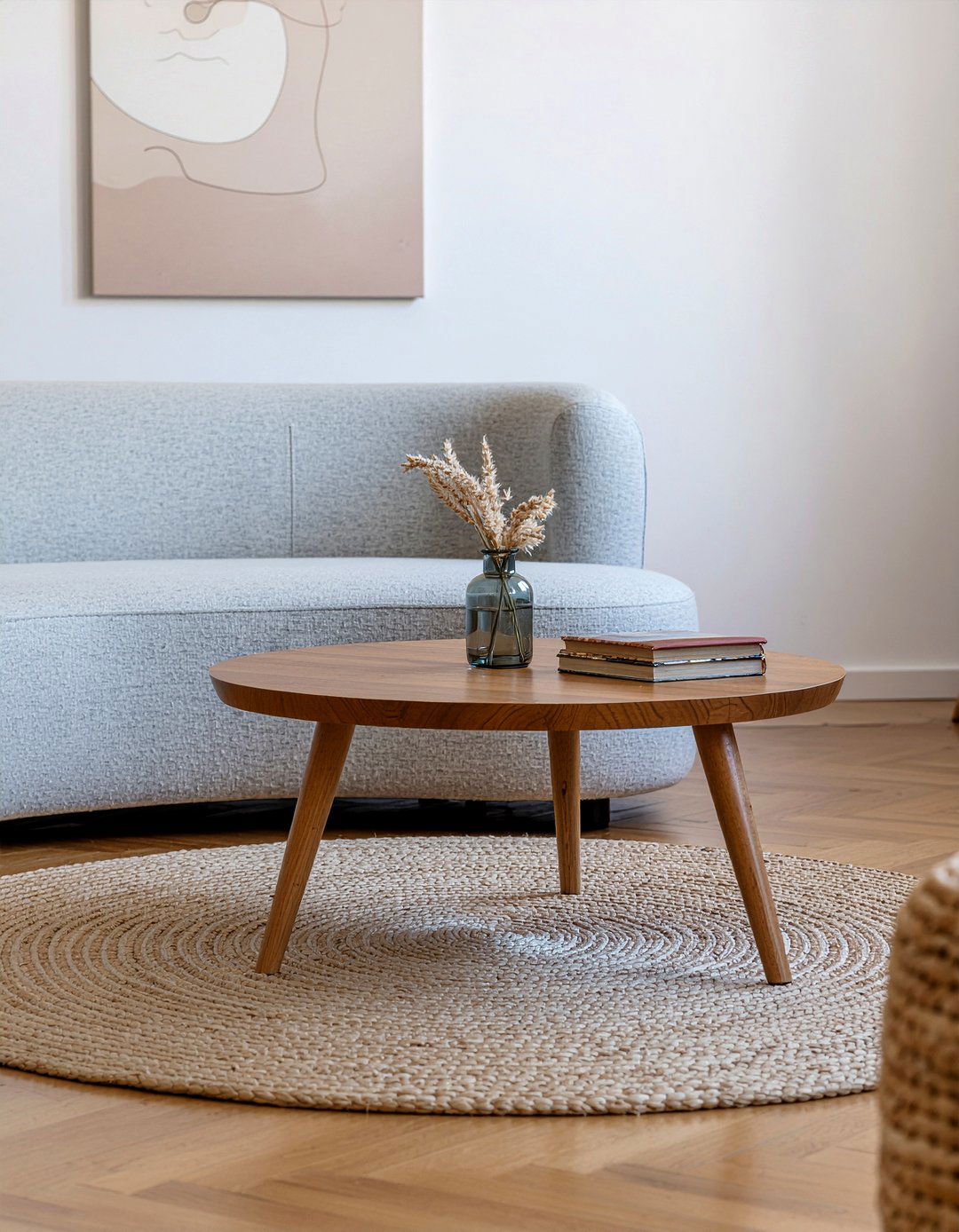 Round coffee table living room - 30 scandinavian living room ideas