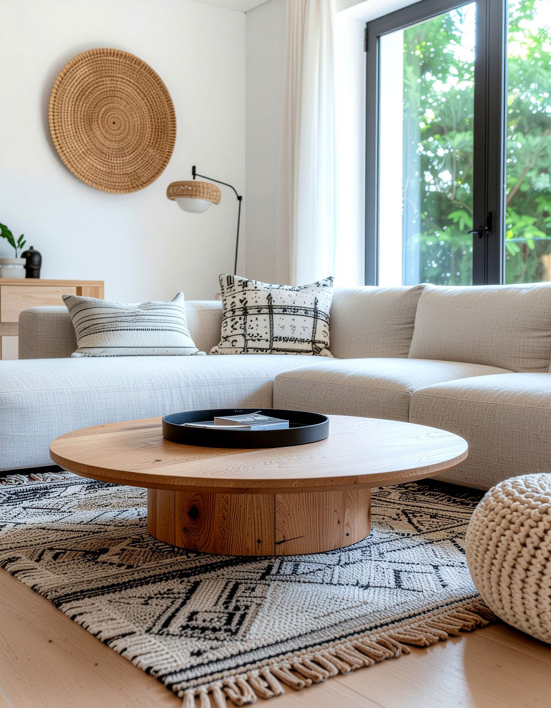 Round coffee tables - 30 cozy living room ideas