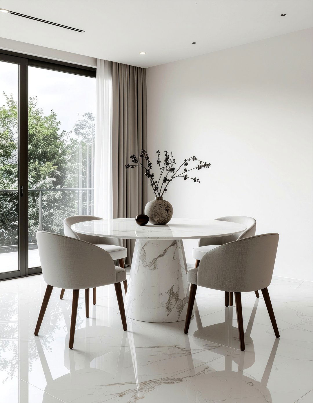 Round dining table - 30 dining room glow-up ideas