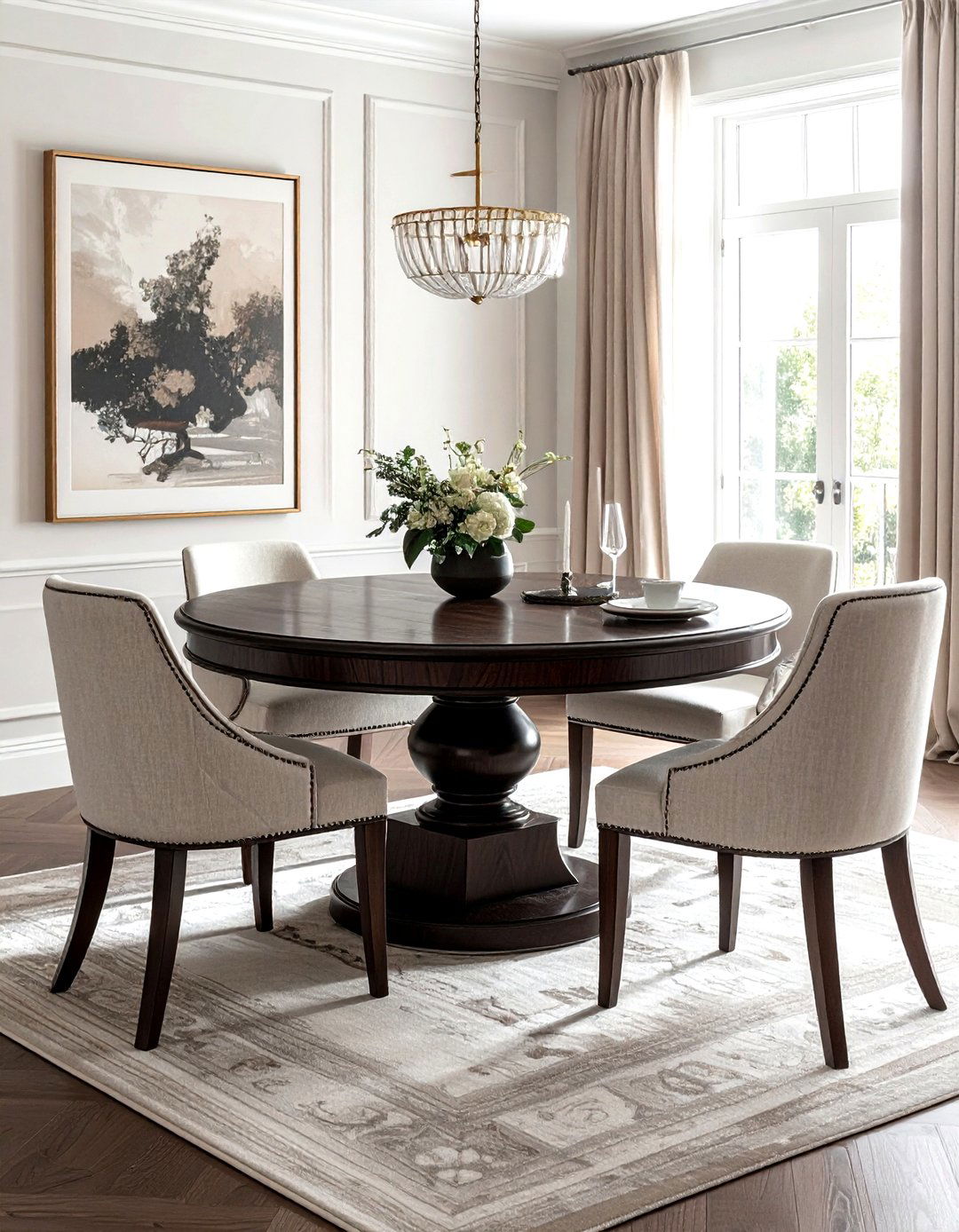 Round dining table - 30 beautiful home decor ideas
