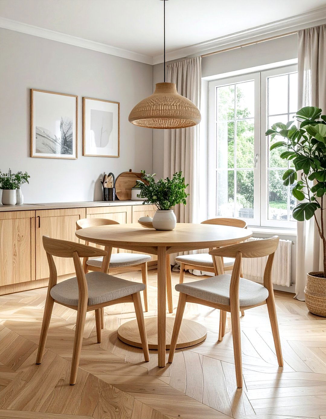 Round dining table - 30 new homeowner decor ideas