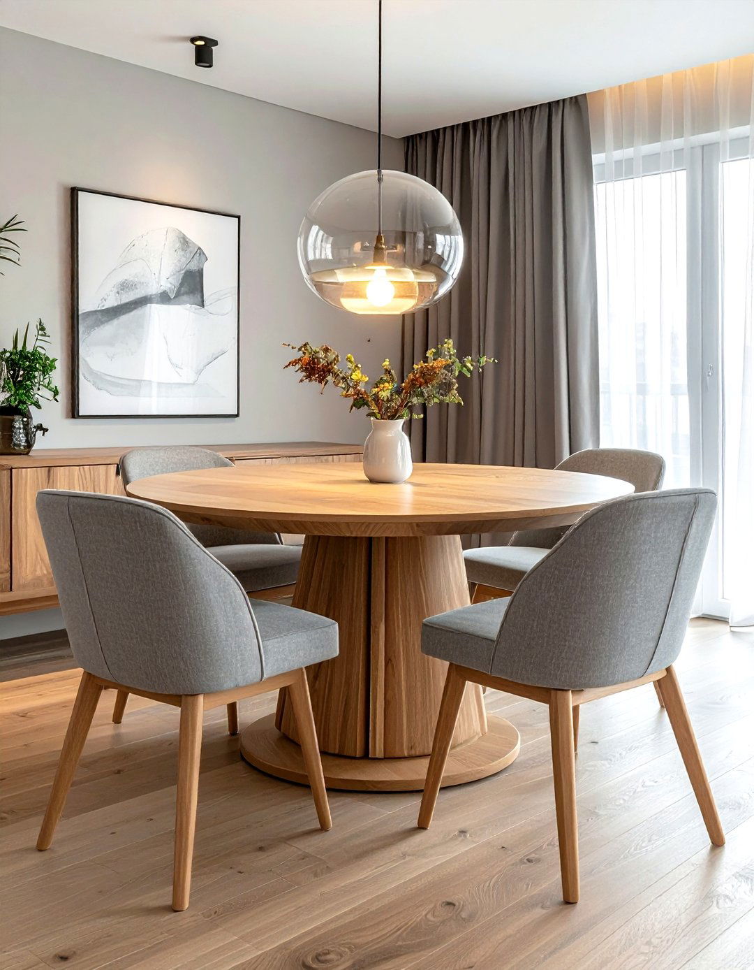 Round dining table - 30 welcoming dining room ideas
