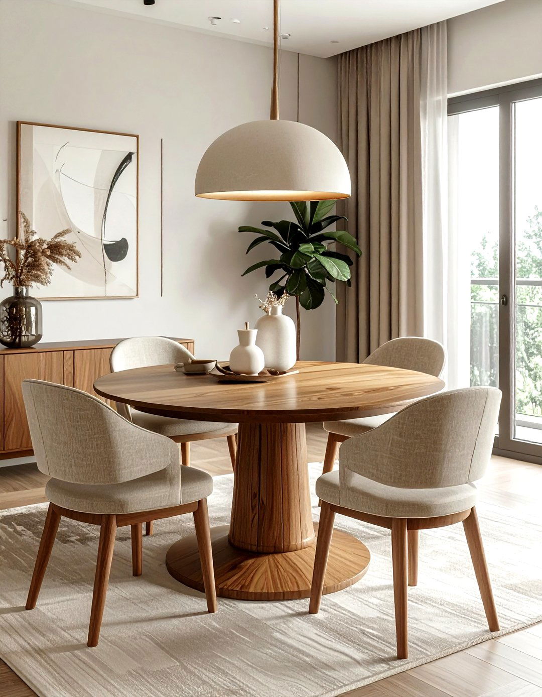 Round dining table set - 30 memorable dining room ideas