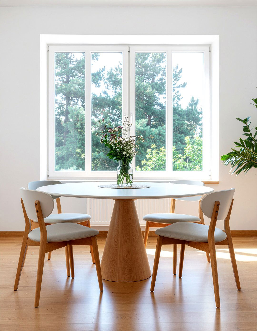 Round dining table set - 30 dining room transformation ideas