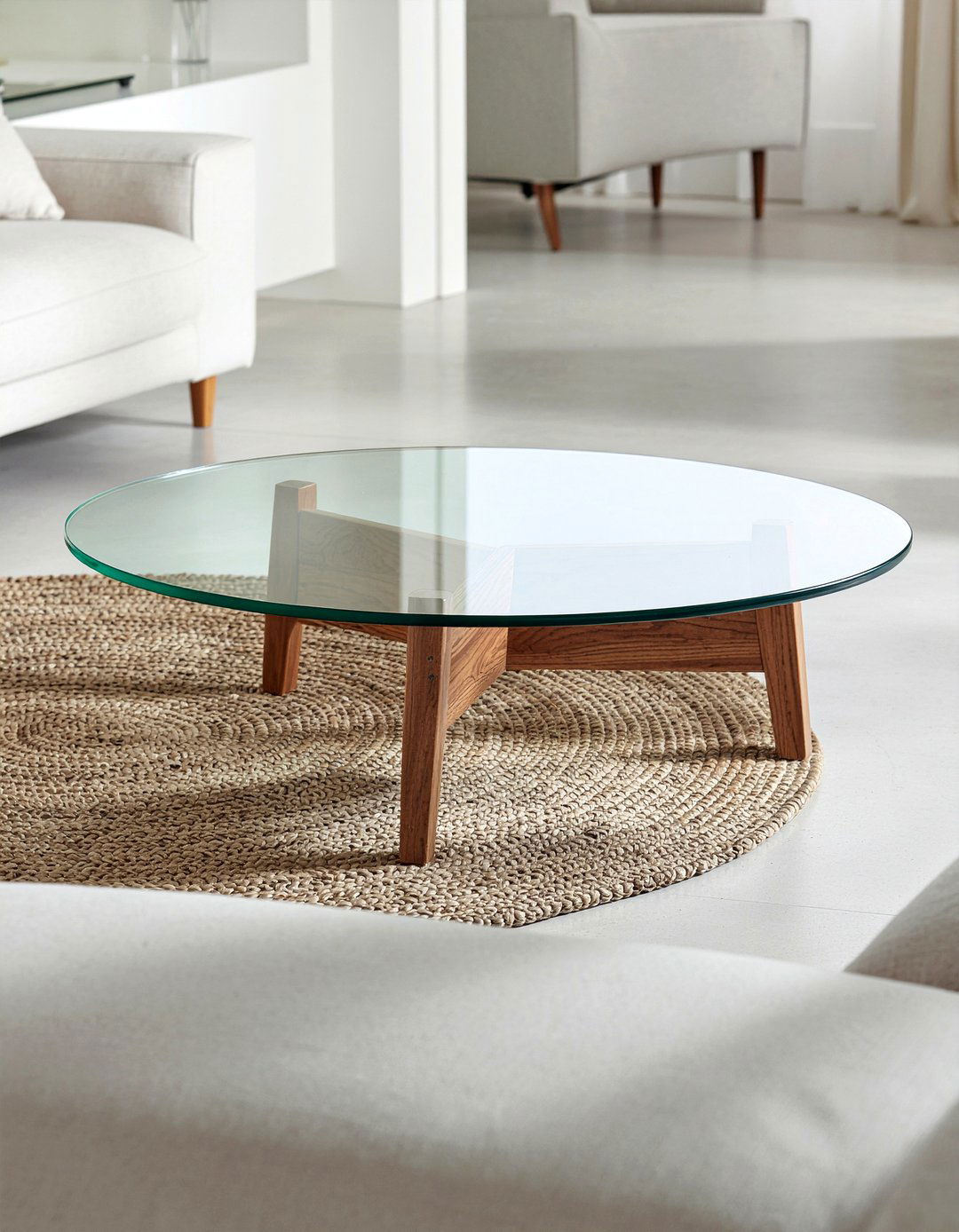 Round glass top coffee table - 30 living room round coffee tables