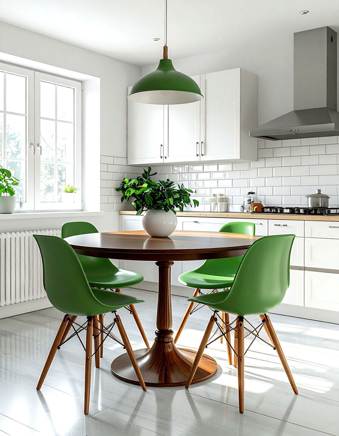 Round kitchen table - 30 kitchen dining area ideas
