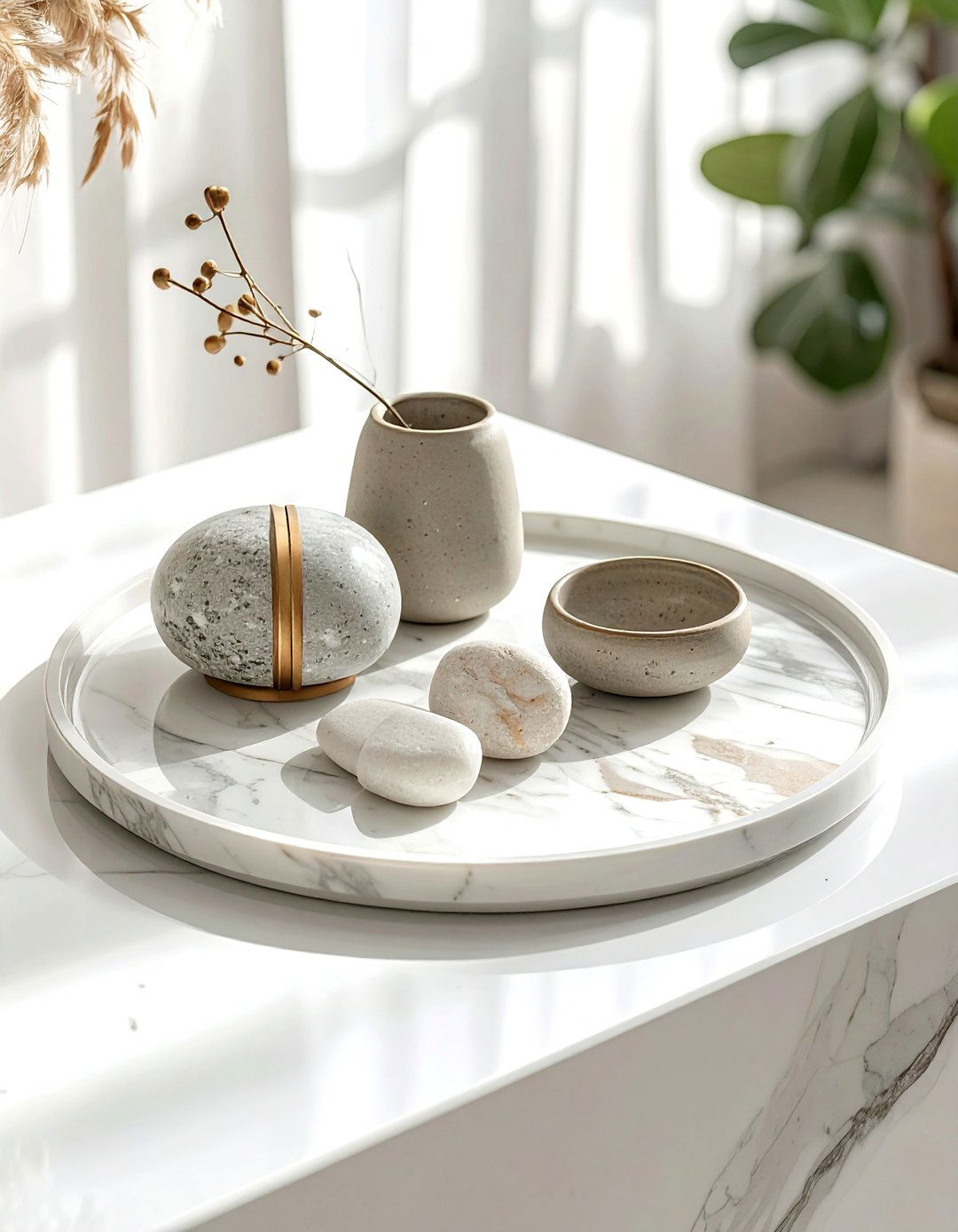 Round marble tray - 30 marble tray ideas