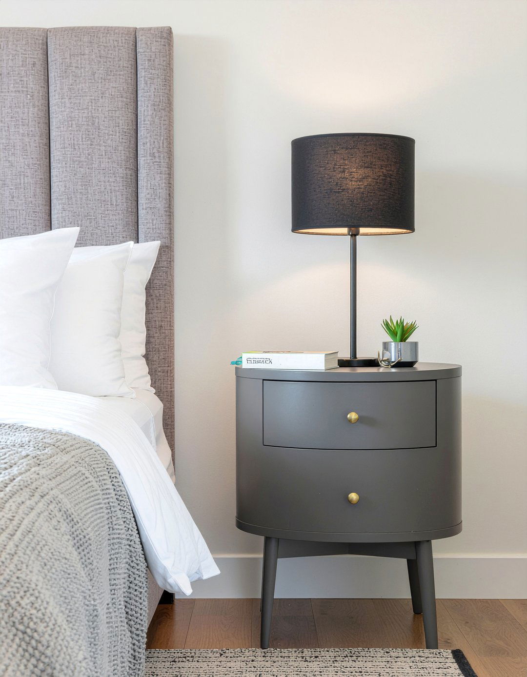 Round nightstand with drawer - 30 bedroom round nightstands