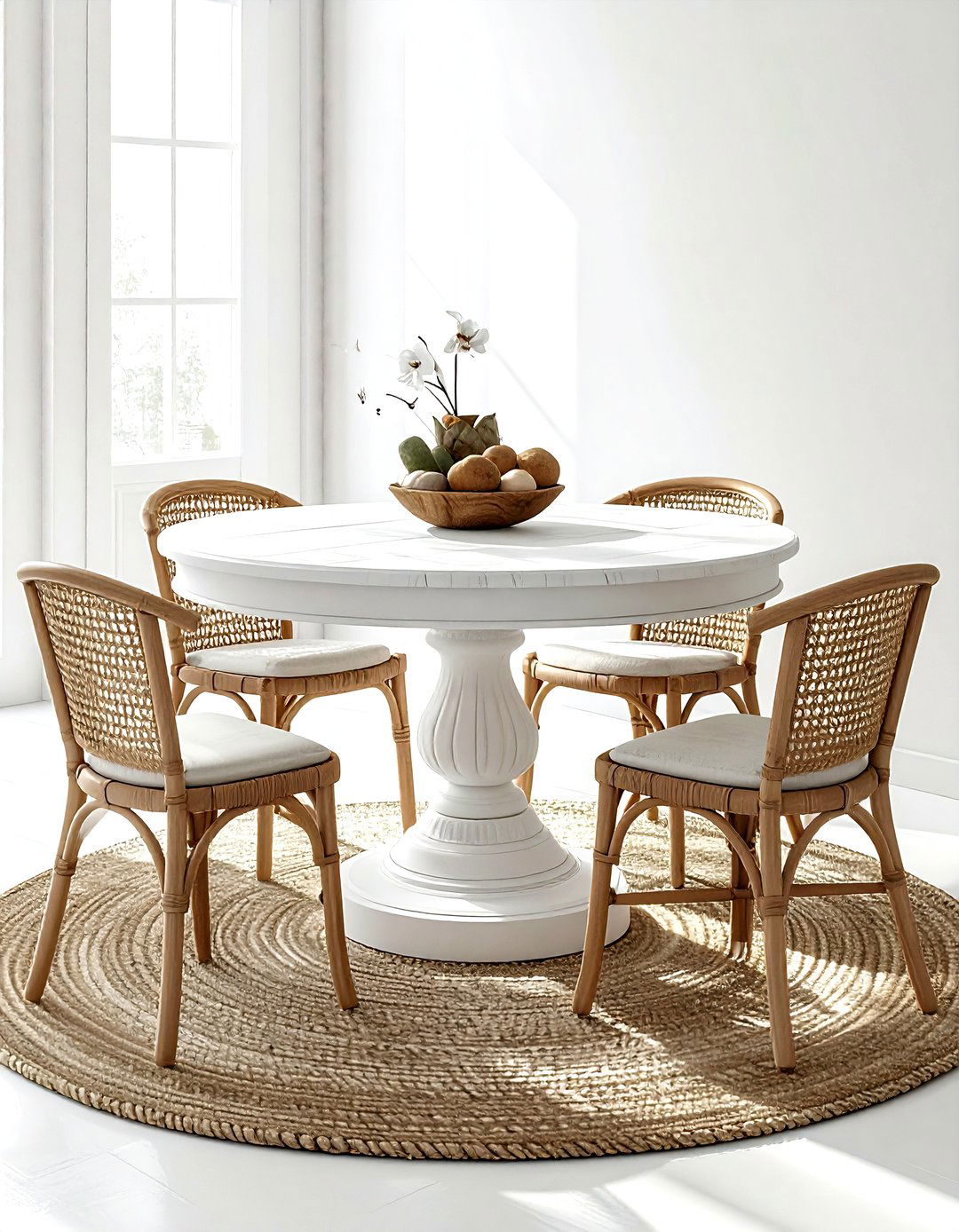 Round pedestal dining table - 30 Fixer Upper dining room ideas