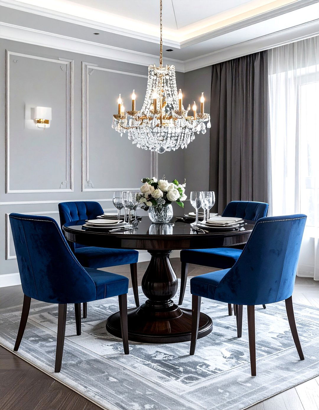 Round pedestal dining table - 30 new traditional dining room ideas