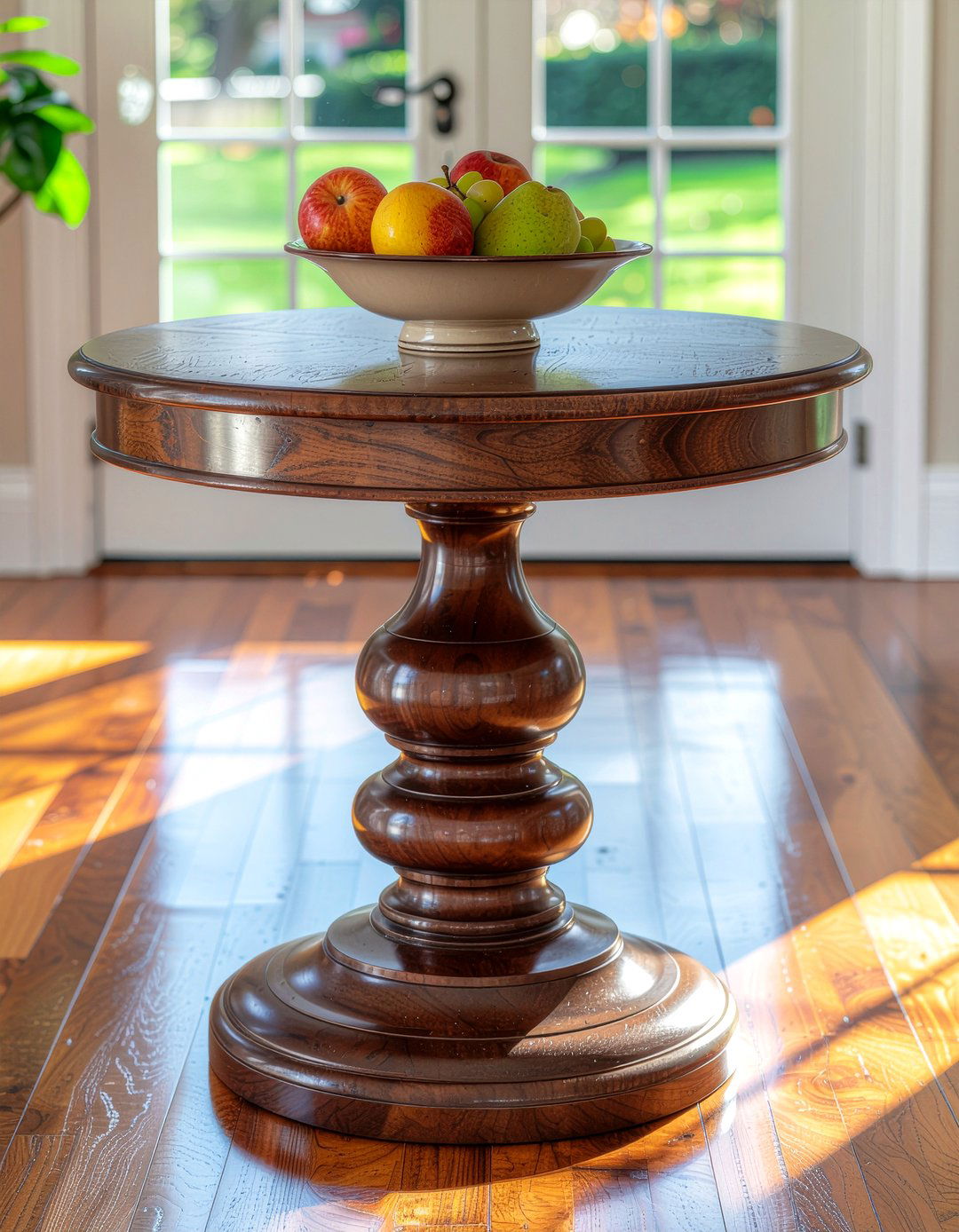 Round pedestal table - 30 DIY dining table ideas