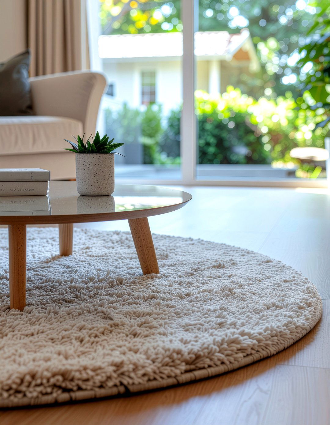 Round shag rug - 30 living room shag rugs