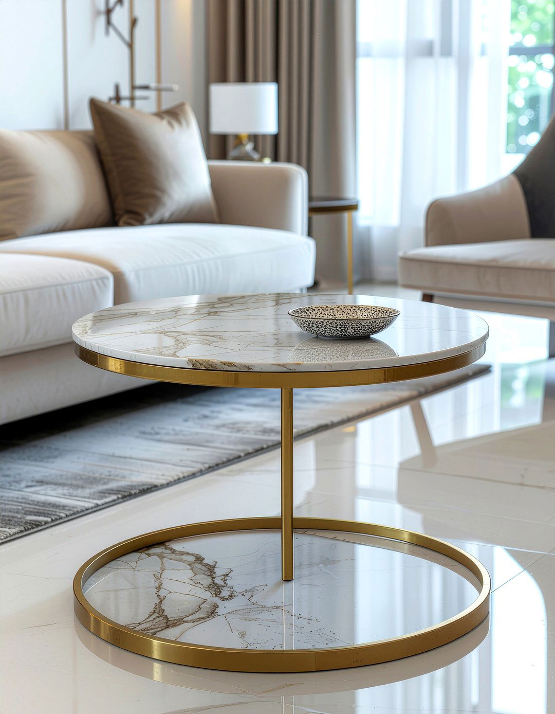 Round side table - 30 renter living room ideas