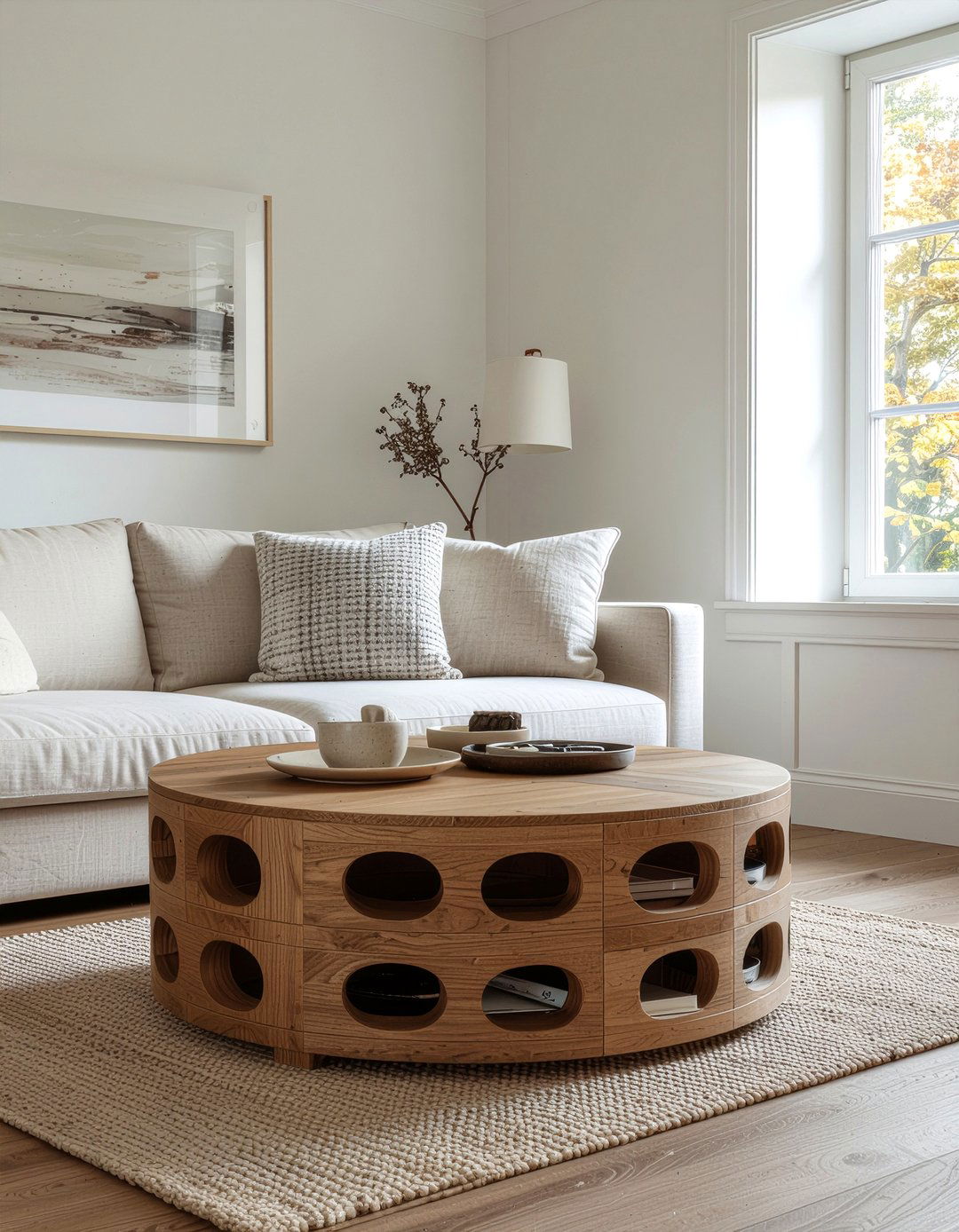 Round storage coffee table - 30 living room storage coffee tables
