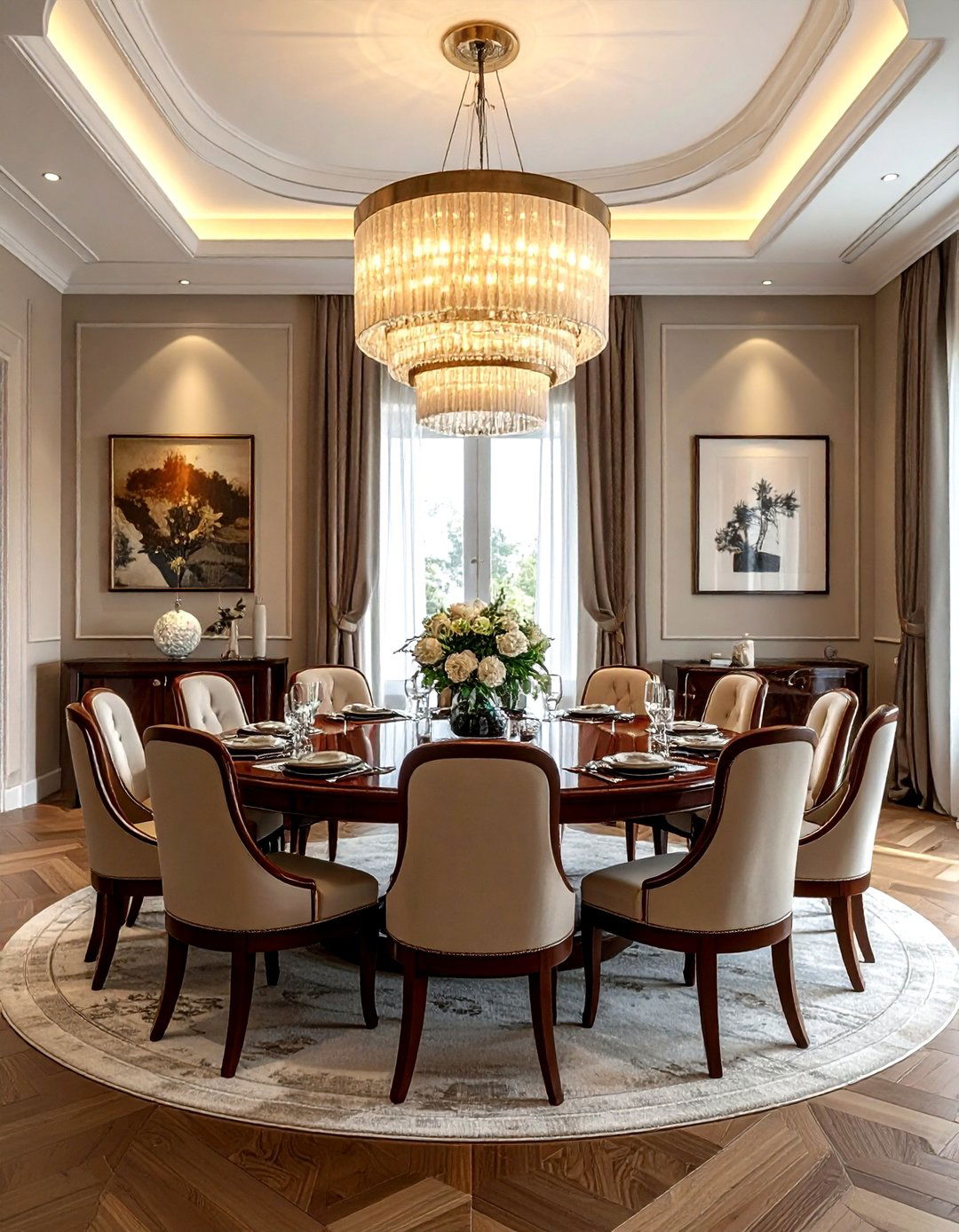 Round table dining room - 30 sumptuous dining room ideas