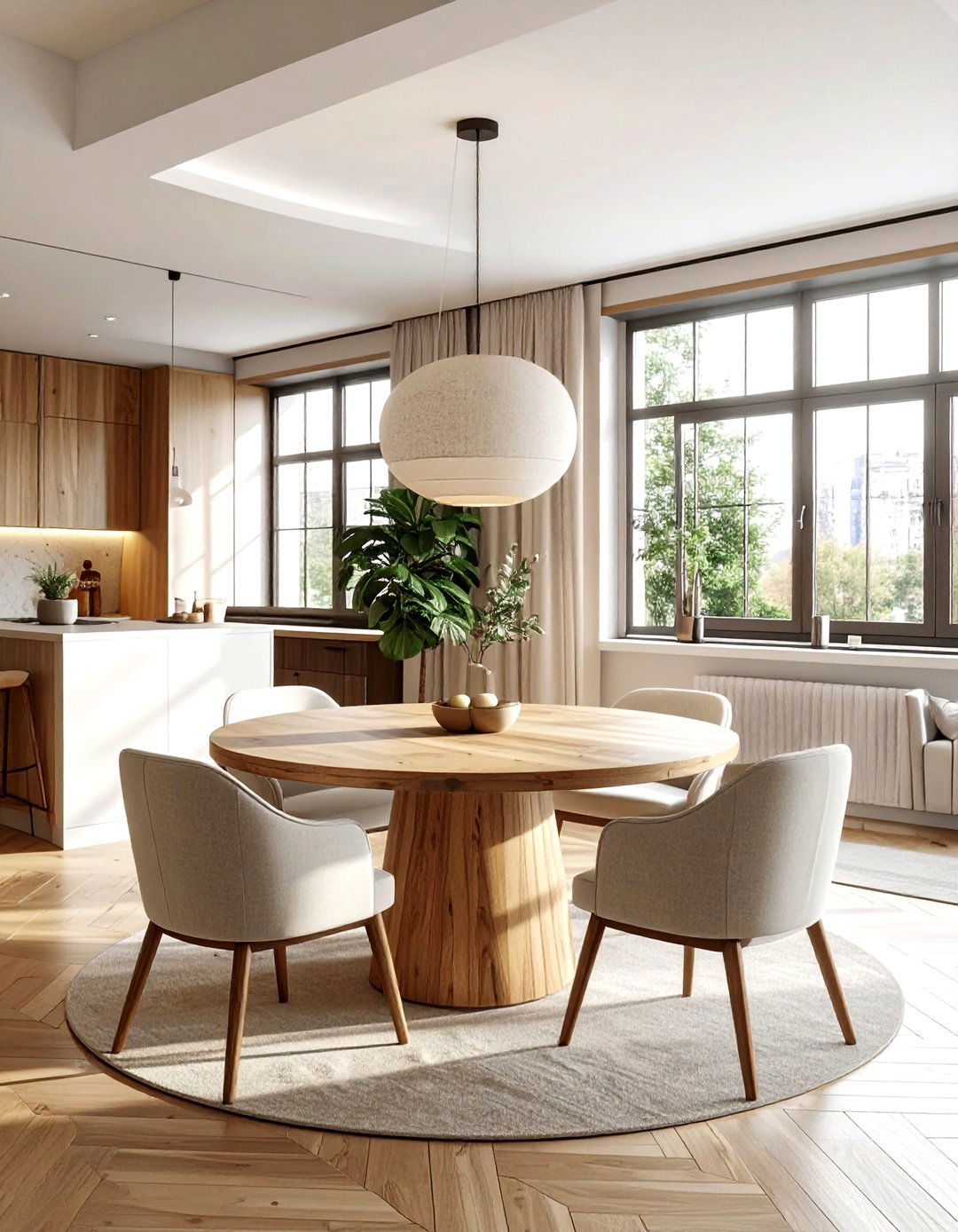 Round table loft dining - 30 loft dining room ideas