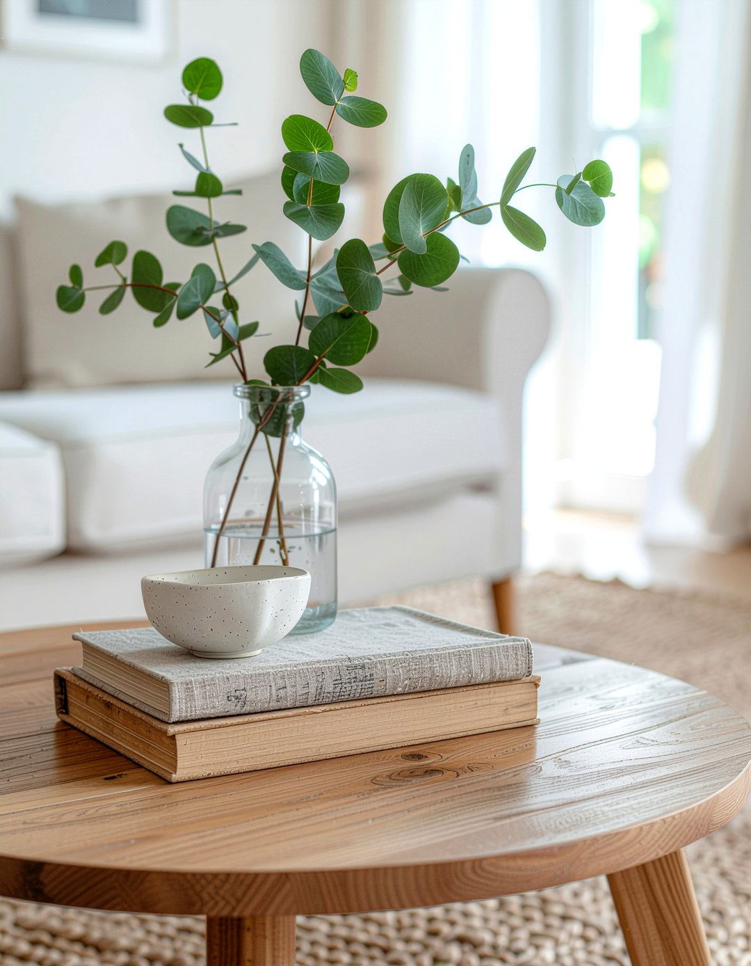 Round wood coffee table decor - 30 living room coffee table styling