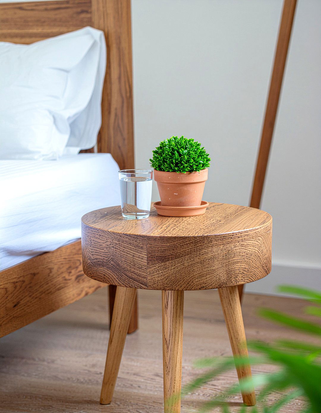 Round wood nightstand - 30 bedroom round nightstands