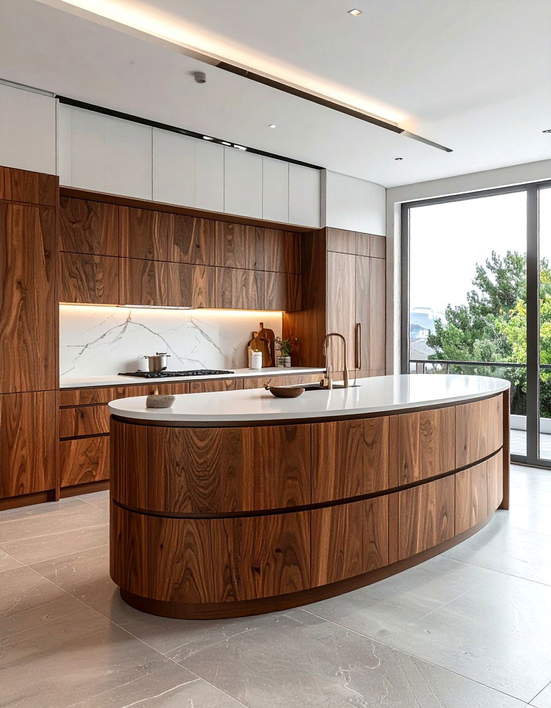 Rounded Cabinet Corner - 30 unique kitchen ideas