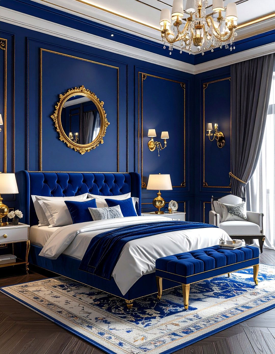 Royal Blue And Gold Bedroom - 30 royal blue bedroom ideas