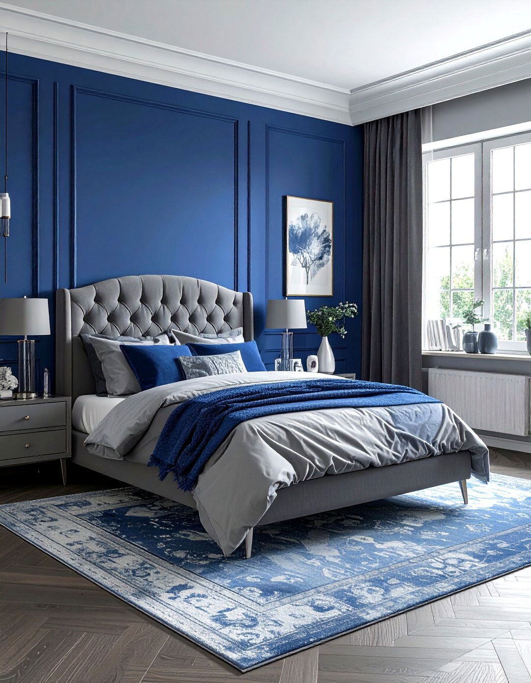 Royal Blue And Grey Bedroom - 30 royal blue bedroom ideas