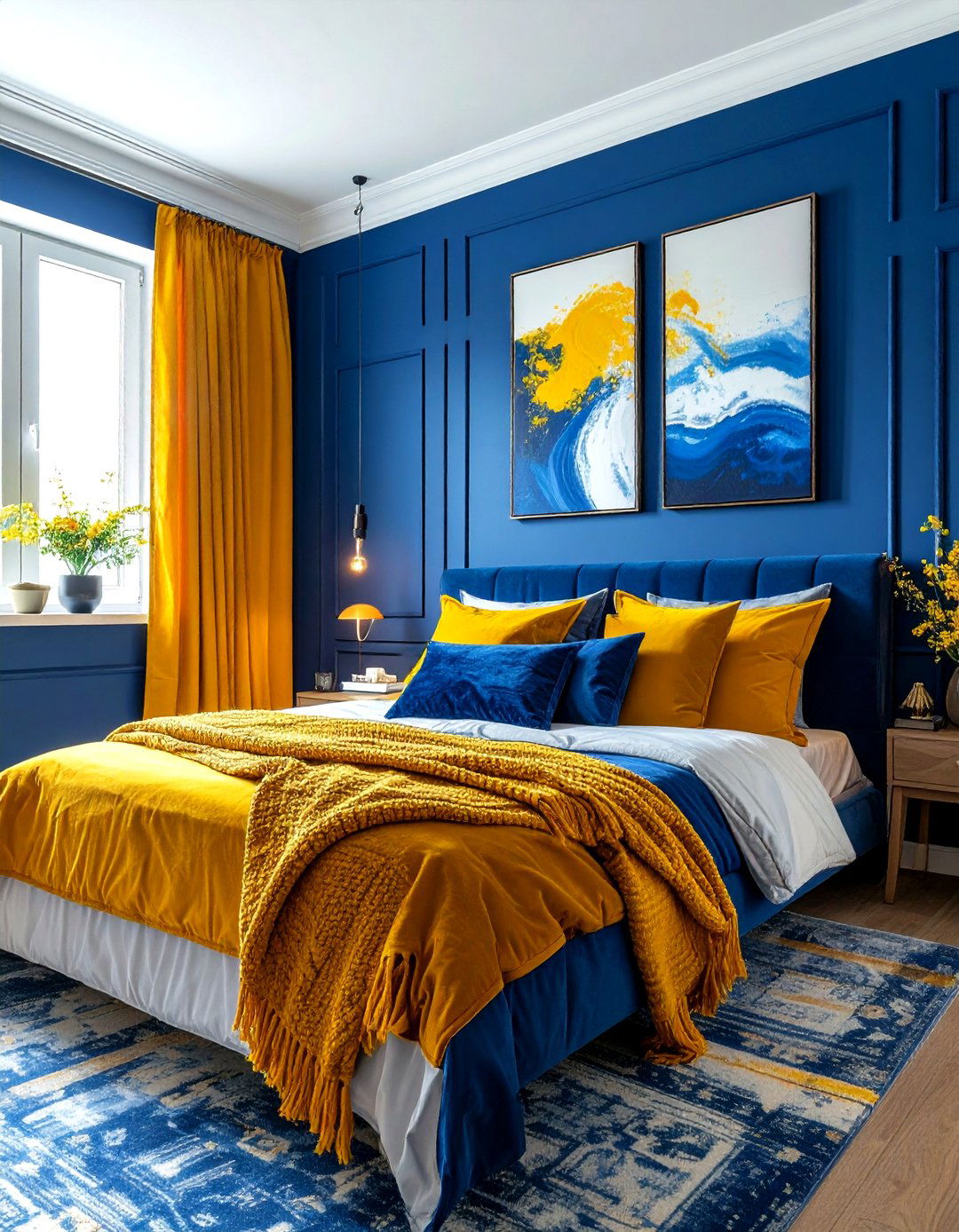 Royal Blue And Mustard Yellow Bedroom - 30 royal blue bedroom ideas
