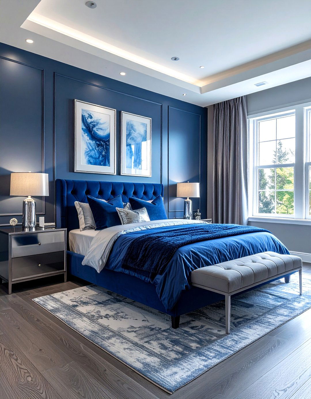 Royal Blue And Silver Bedroom - 30 royal blue bedroom ideas