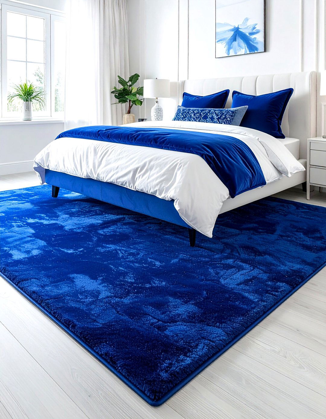 Royal Blue Area Rug - 30 royal blue bedroom ideas