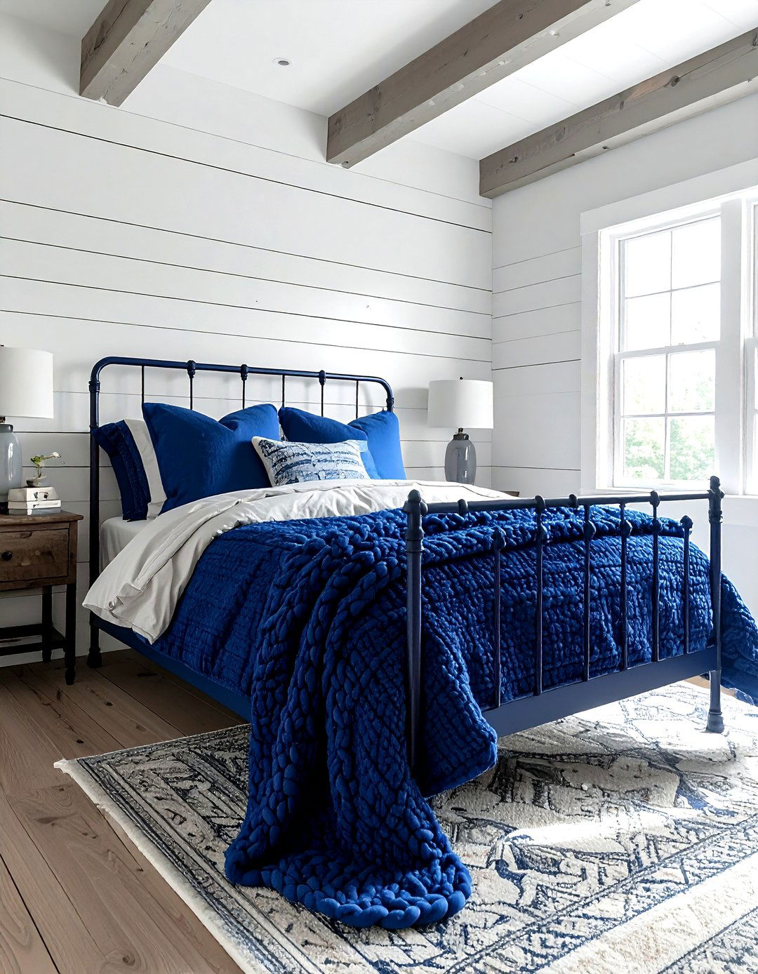 Royal Blue Farmhouse Bedroom - 30 royal blue bedroom ideas