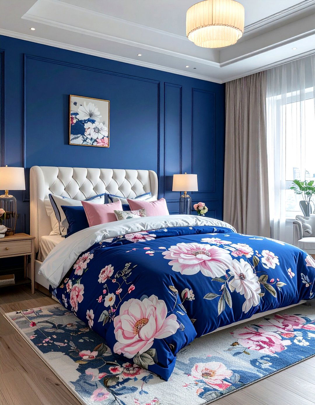 Royal Blue Floral Bedroom - 30 royal blue bedroom ideas