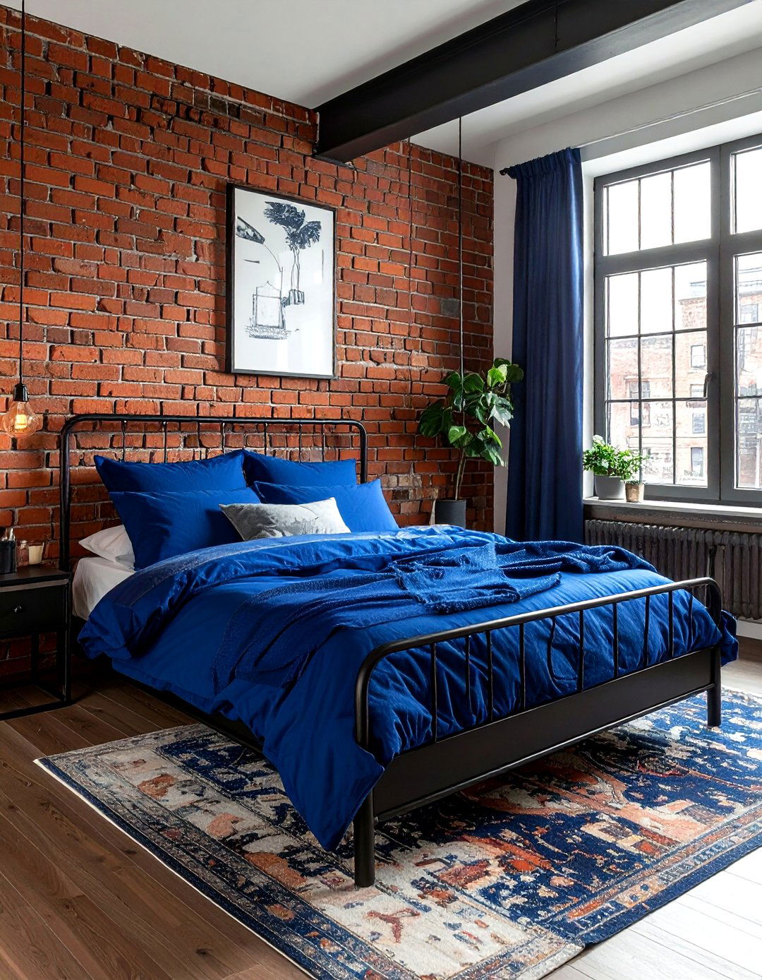 Royal Blue Industrial Bedroom - 30 royal blue bedroom ideas
