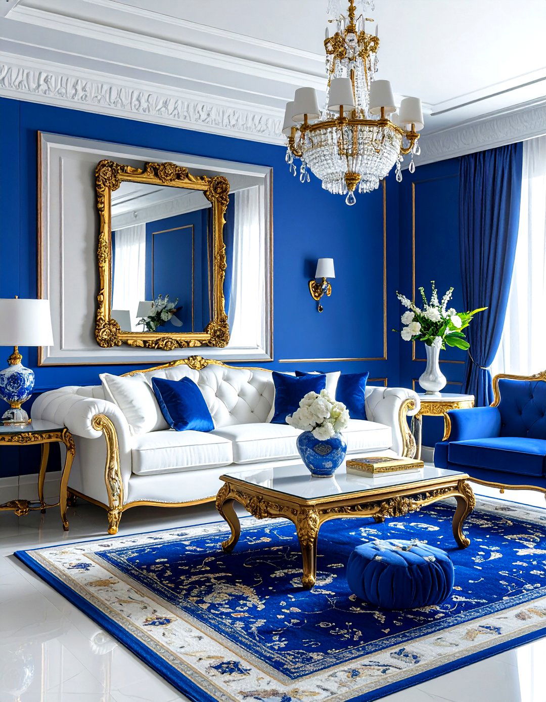 Royal Blue Living Room - 30 living room blue walls