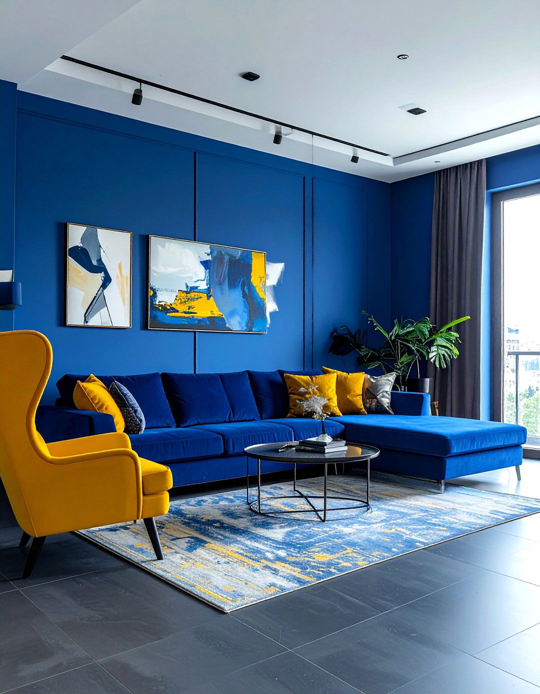 Royal Blue Living Room - 30 blue living room decor ideas