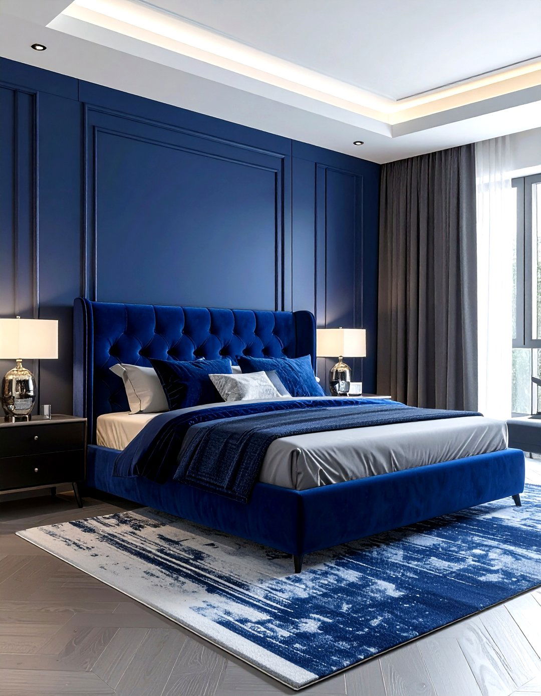 Royal Blue Master Bedroom - 30 minimalist blue bedroom ideas
