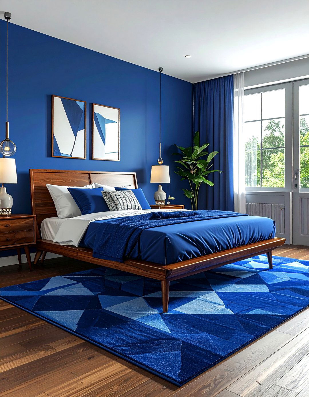 Royal Blue Mid Century Modern Bedroom - 30 royal blue bedroom ideas