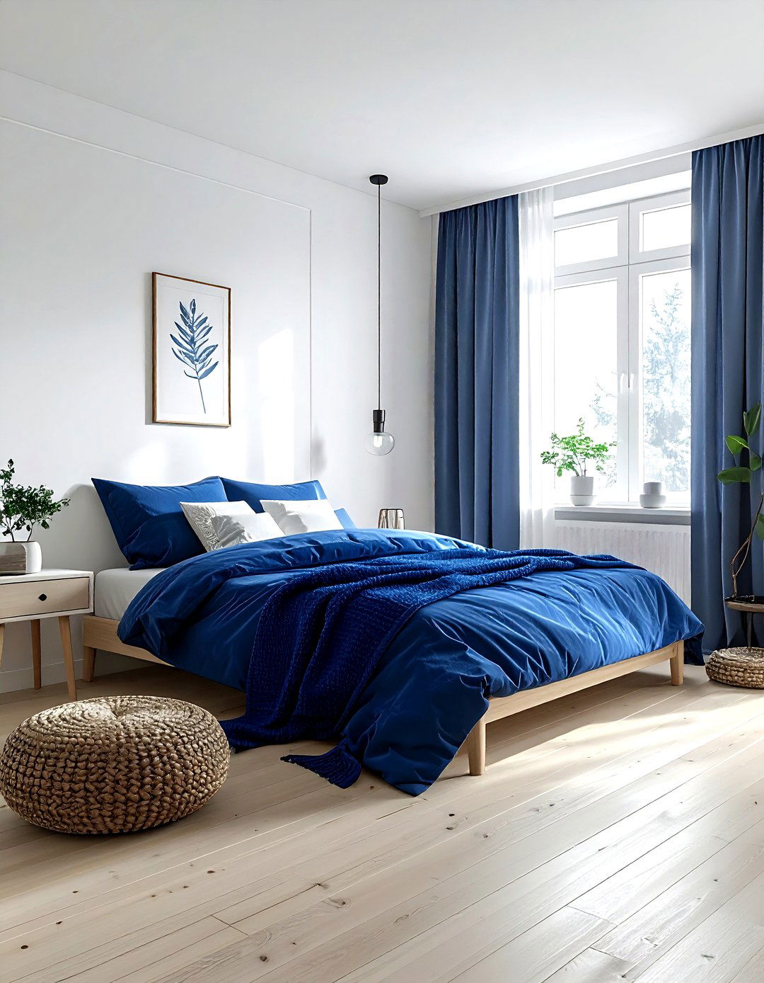 Royal Blue Scandinavian Bedroom - 30 royal blue bedroom ideas
