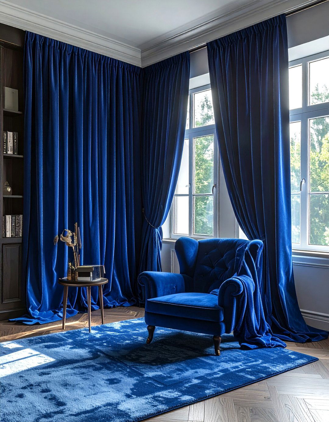 Royal Blue Velvet Curtains - 30 royal blue bedroom ideas