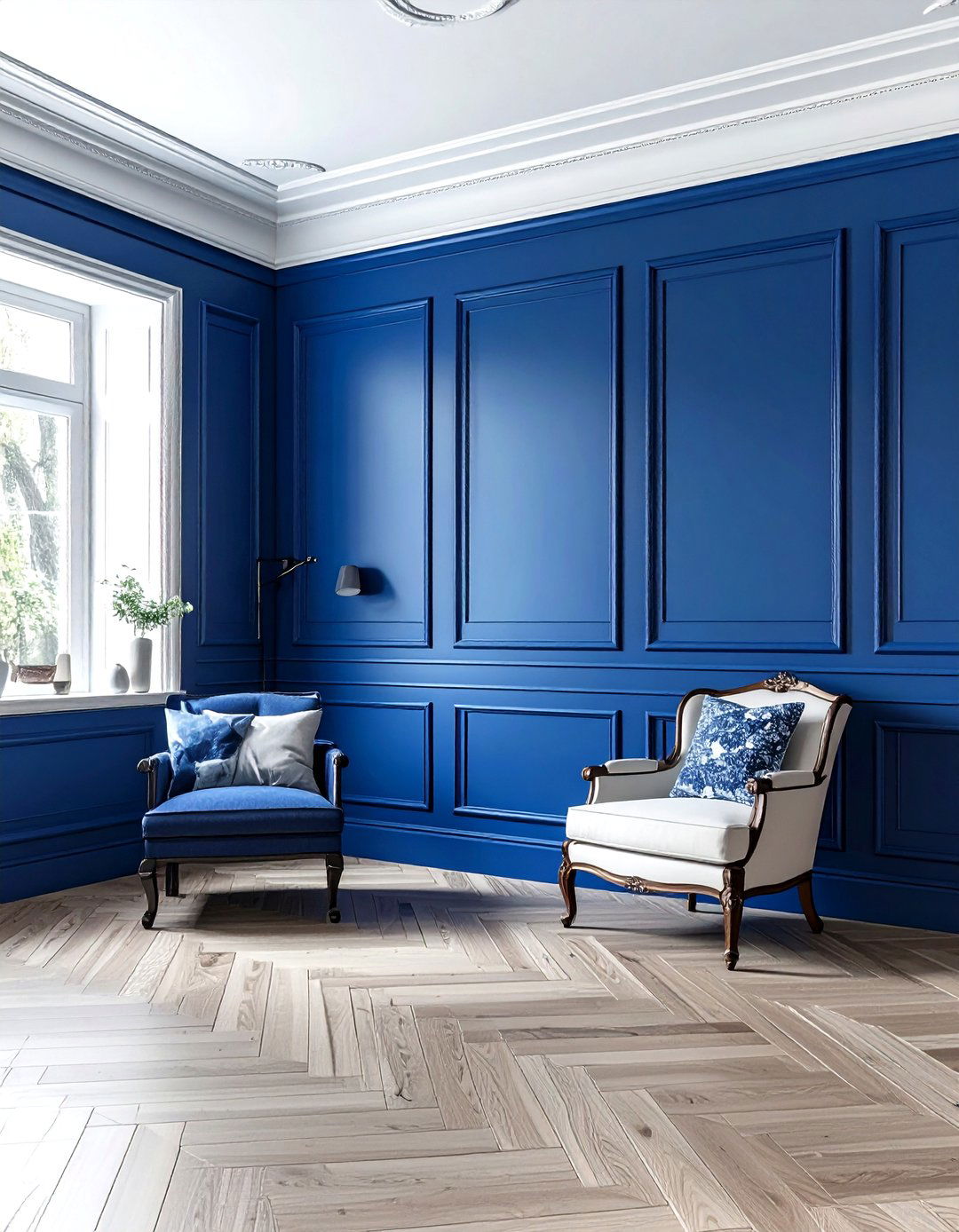 Royal Blue Wainscoting - 30 royal blue bedroom ideas