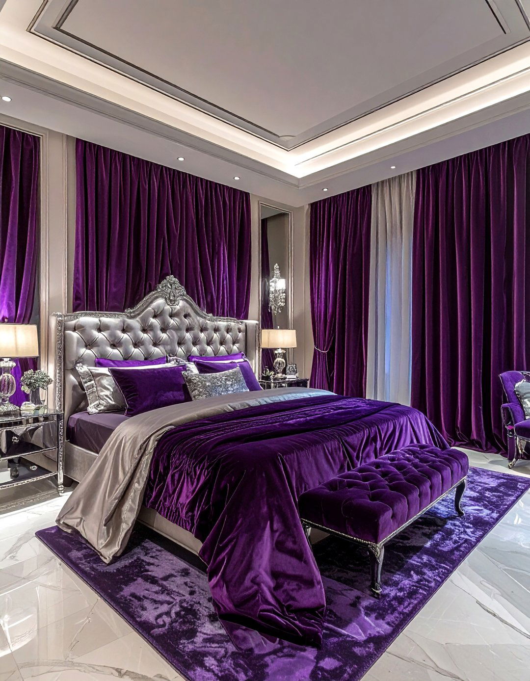 Royal Purple Velvet Curtains - 30 velvet curtain ideas