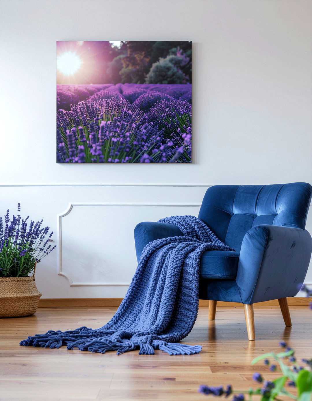 Royal blue and lavender decor - 30 royal blue living room ideas