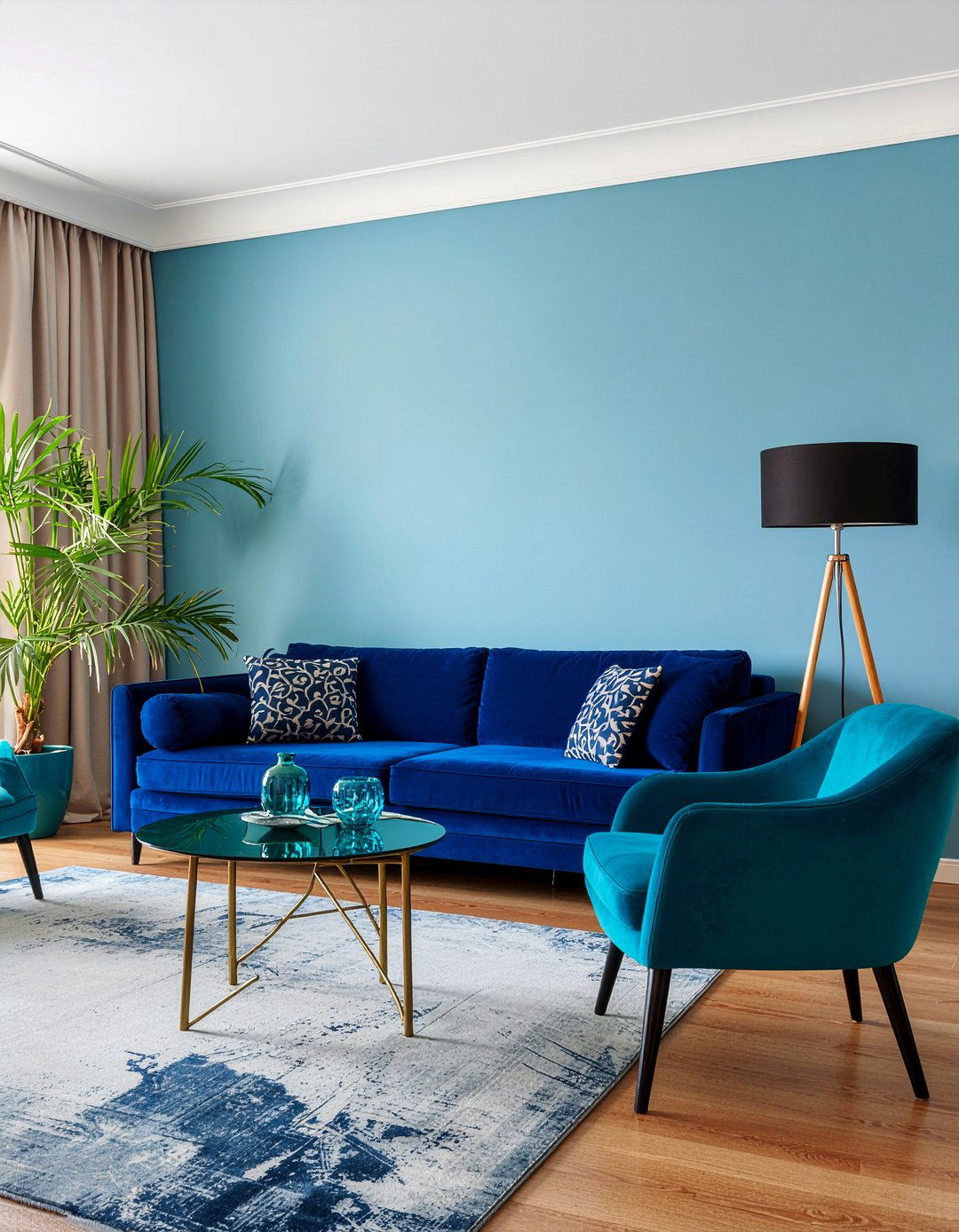 Royal blue and teal living room - 30 royal blue living room ideas