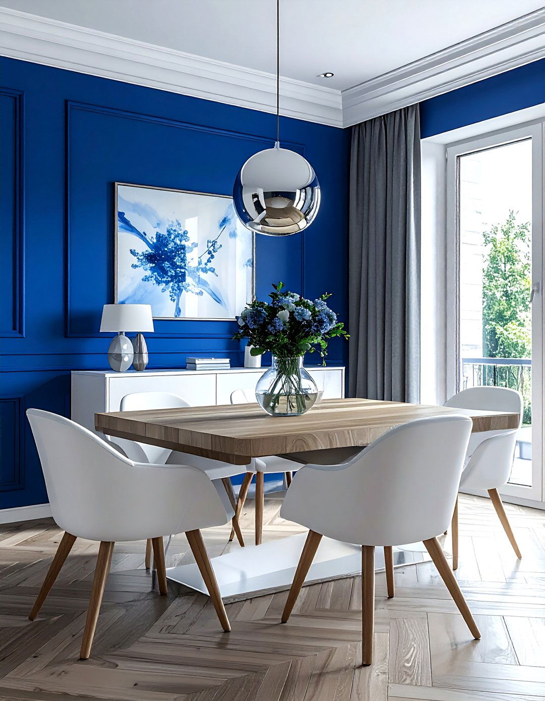 Royal blue dining room - 30 blue dining room ideas