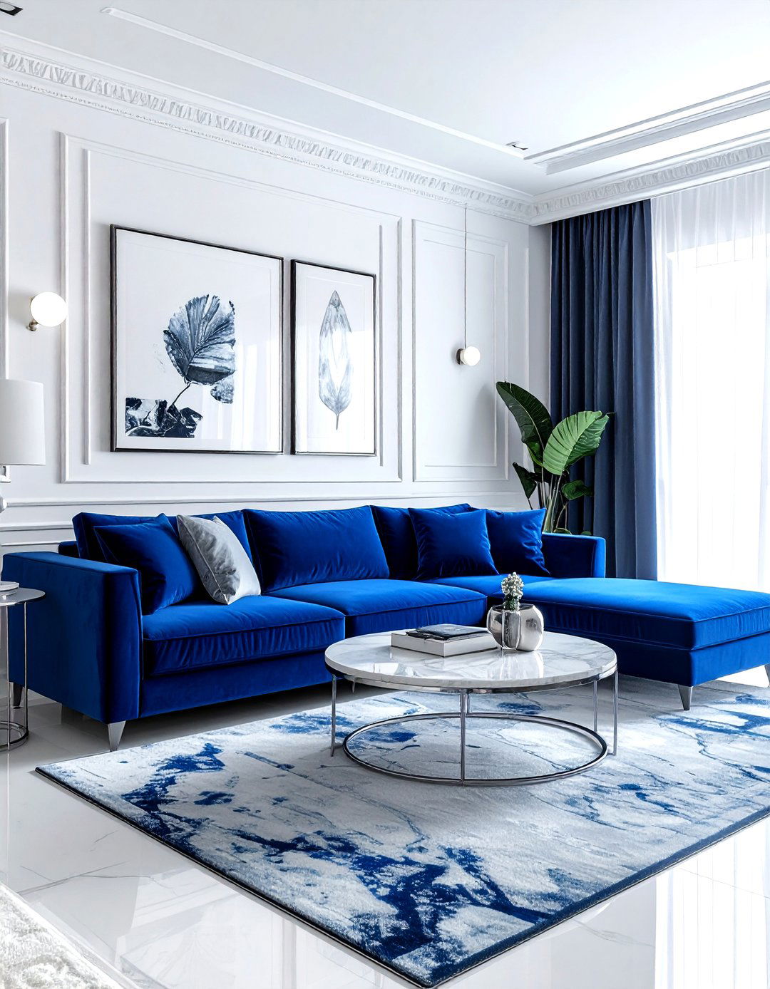 Royal blue living room - 30 cool blue living room ideas