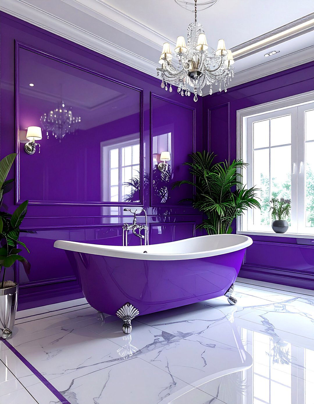 Royal purple bathroom - 30 purple bathroom color schemes
